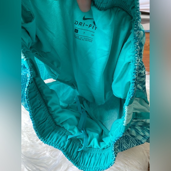Teal Aqua Blue Green Nike DriFit Athletic Shorts - Picture 5 of 5